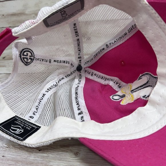 Women’s Girlie Girl Originals Anchor Bowtie MeshBack Trucker Pink Cap Adjustable - Picture 7 of 9